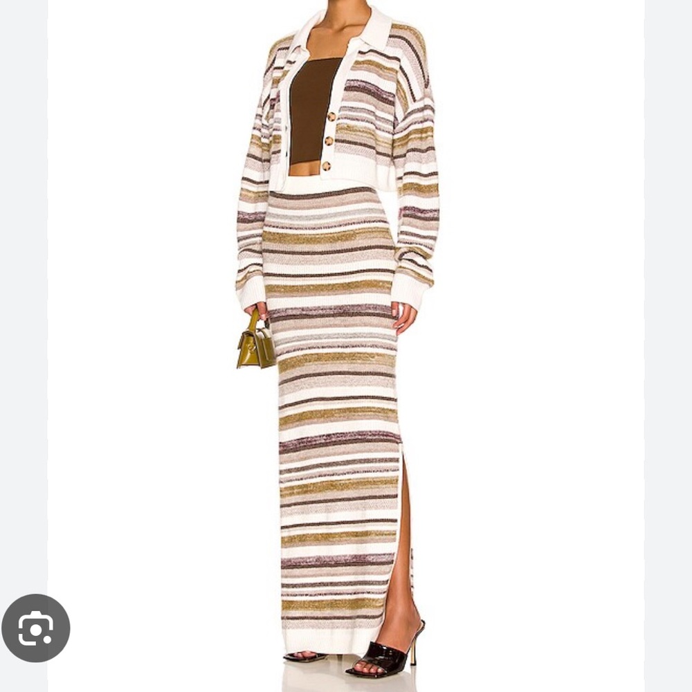 Weekend Stories skirt & cardigan set